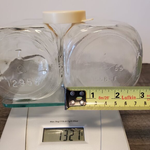 Vintage Milk Bottles. Avon Dairies 9" Clear 10",  3" Base. One Lid. - Picture 4 of 5